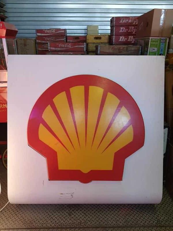 enseigne de station service de la marque shell 122x122cm 1