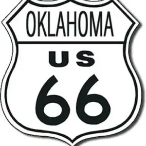 Plaque de décoration murale Route 66 OKLAHOMA