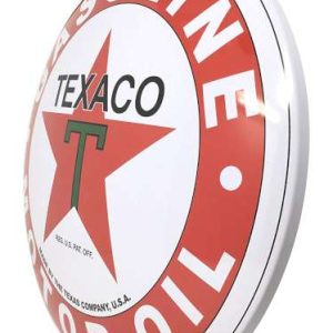 Plaque publicitaire bombee Texaco