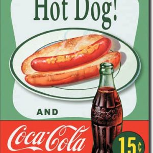 Plaque publicitaire The Coca-Cola Company - Hot Dog