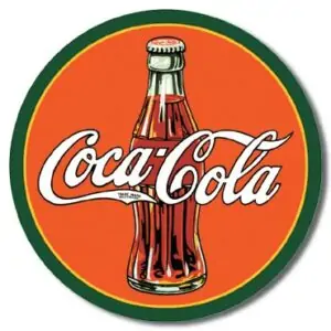 Plaque publicitaire The Coca-Cola Company - Round 30's Bottle