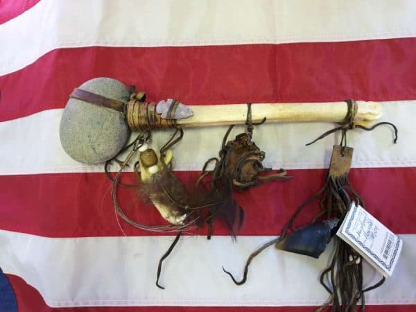Native American Indian Ancient Bone Tomahawk