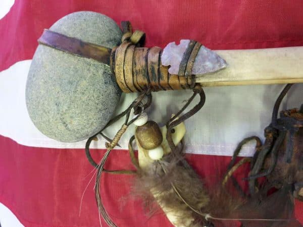 Native American Indian Ancient Bone Tomahawk