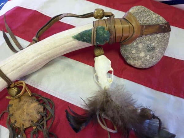 Native American Indian Antler Spirit Tomahawk