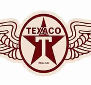 Plaque metal embossee Texaco Wings