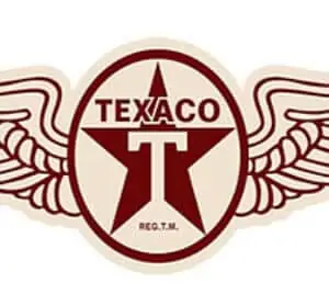 Plaque metal embossee Texaco Wings