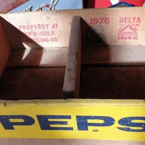 Caisse en bois de transport de bouteilles de Pepsi-Cola 32