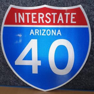 Panneau routier américain Interstate Arizona 40