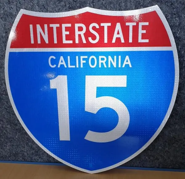 Panneau Interstate Highway CALIFORNIA 15