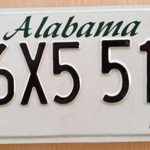 Plaque immatriculation americaine de l etat de l Alabama