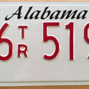 Plaque immatriculation americaine de l etat de l Alabama