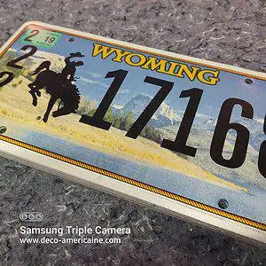 plaque d'immatriculation américaine wyoming