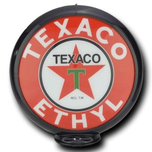 Texaco Ethyl Globe publicitaire de pompe a essence