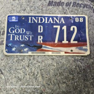 plaque d'immatriculation américaine indiana usa flag