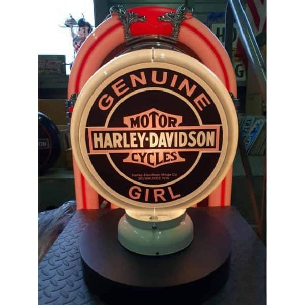 Globe De Pompe A Essence Harley Davidson Girl