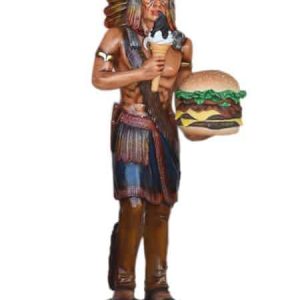 Indien Avec Hamburger Et Glace Statue Grandeur Nature 1m88