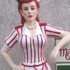 Statue Serveuse Ardoise