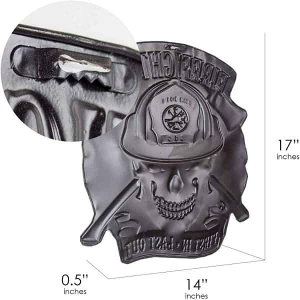 Firefighter Shaped Embossed Sign 191557 5