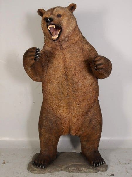 Western - Statue de Grizzly Grand Ours Brun