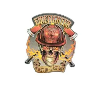 plaque murale embossée firefighter