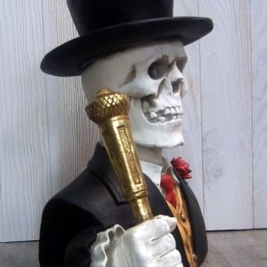 Buste de squelette avec chapeau haut de forme