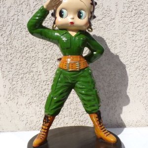 Betty Boop Soldat en uniforme militaire vert