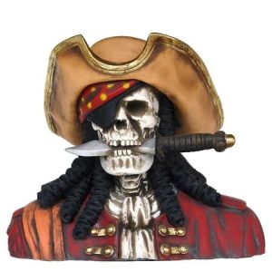 Buste Squelette Pirate Avec Couteau