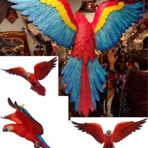 Perroquet Multicolore En Vol Animaux Taille Reele Pour Decoration Red