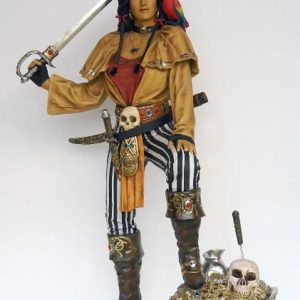 Fille Pirate Tresor St 2517 Statue Grandeur Nature En Resine Et Fibre De Verre Location Vente