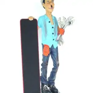 Mecano Avec Ardoise St 1875 Garage Station Service Statue Grandeur Nature En Resine Et Fibre De Verre