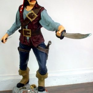 Pirate Au Sabre Su P19 Statue Grandeur Nature 1m90 En Resine Et Fibre De Verre Location Vente