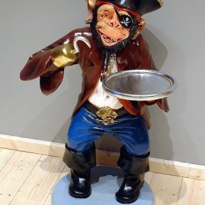 Singe Pirate Su 5110 Statue Taille 1m En Resine Et Fibre De Verre Location Vente 1