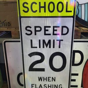 Panneau Routier Usa Shool Zone Speed Limit