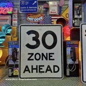 speed limit 30 mph 76x61cm panneau routier américain