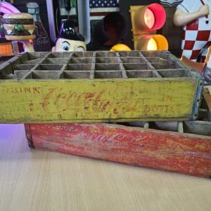 Lot De 2 Caisses De Transport Vintage En Bois Coca Cola 39