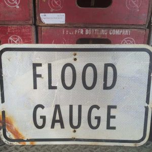 Panneau De Rue Et Parc De Ville Americaine Flood Gauge 46x31cm