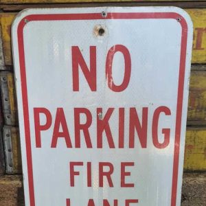 Panneau De Rue Et Parc De Ville Americaine No Parking Fire Lane 46x31cm