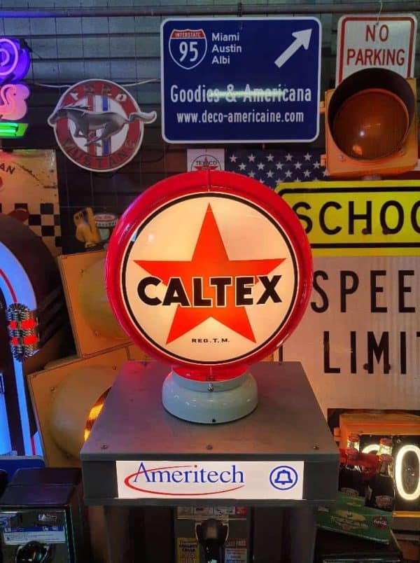 caltex globe de pompe a essence americaine 2