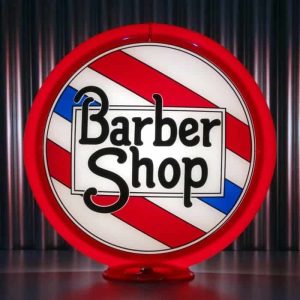 Globe De Pompe A Essence Americaine Barber Shop Red