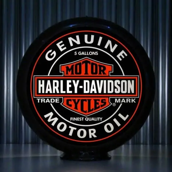 Globe De Pompe A Essence Americaine De La Marque Harley Davidson