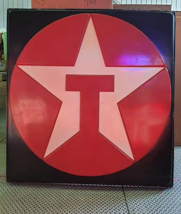enseigne authentique de station service texaco 1 face xl 147cm x 150cm