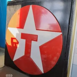 enseigne authentique de station service texaco 1 face xl 182cm x 182cm