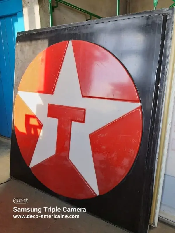 enseigne authentique de station service texaco 1 face xl 182cm x 182cm