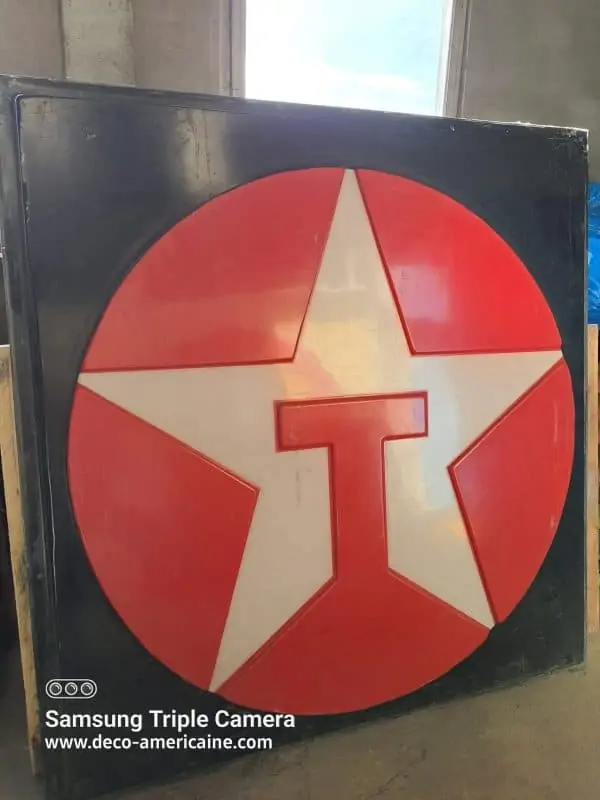 enseigne authentique de station service texaco 1 face xl 182cm x 182cm 1