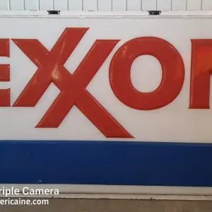 enseigne vintage de station service exxon – 220cm x 120cm