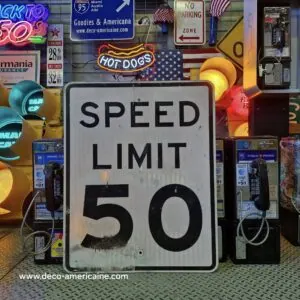 speed limit 50 mph 76x61cm panneau routier américain