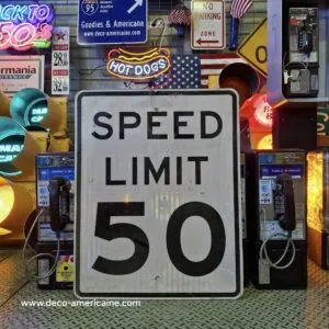 speed limit 50 mph 76x61cm panneau routier américain