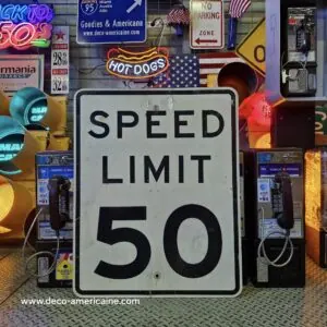 speed limit 50 mph 76x61cm panneau routier américain
