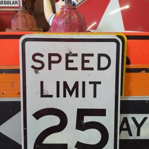 panneau routier americain de limitation de vitesse speed limit 25 46x61cm 1