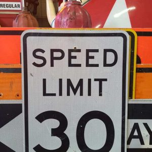 panneau routier americain de limitation de vitesse speed limit 30 46x61cm